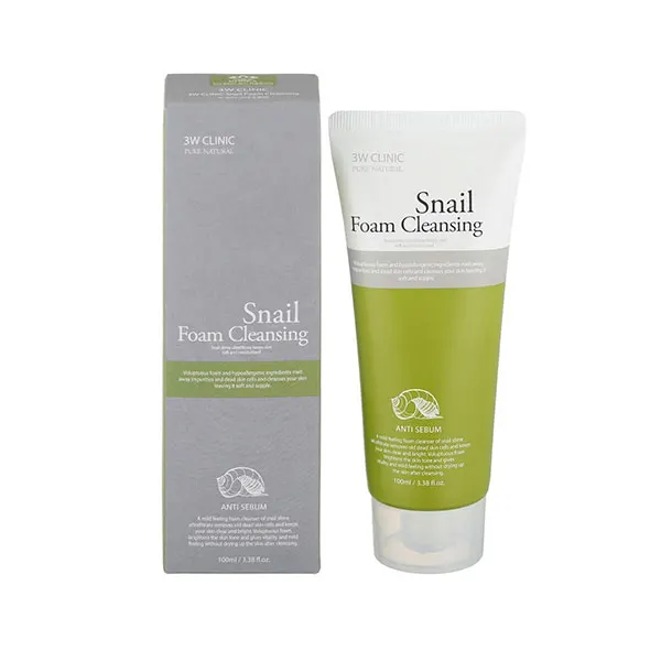 3W Clinic Pure Natural Snail Foam Cleansing 100ml
