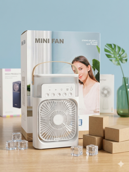 Summer Essentials Combo! Mini Mist Fan And VEN-DENS 10,000mAh Power Bank Combo
