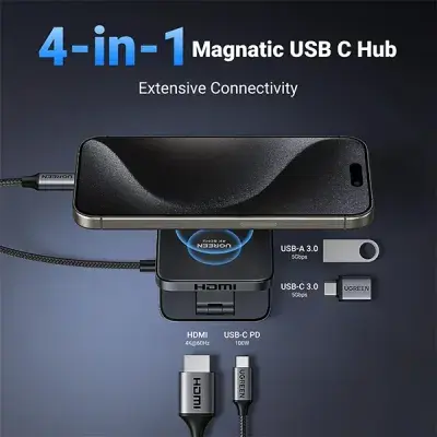 UGREEN CM801 (35590) Multifunction 4-in-1 USB-C Hub