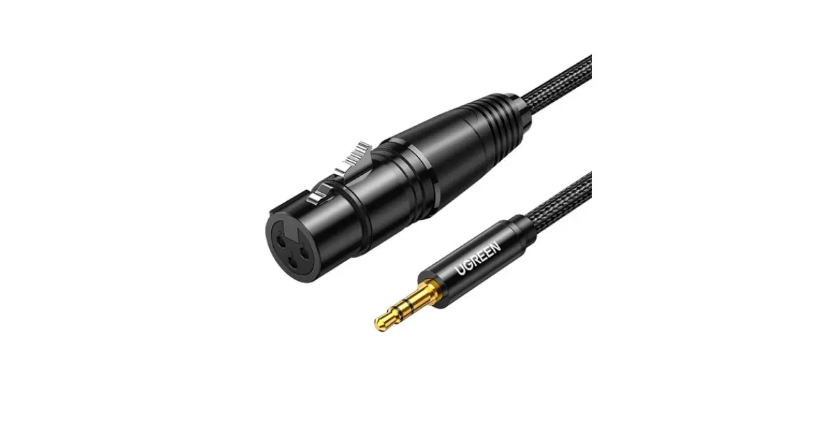 Ugreen AV182 (20763) 3.5mm 3-Pole to XLR Audio Cable - 1M