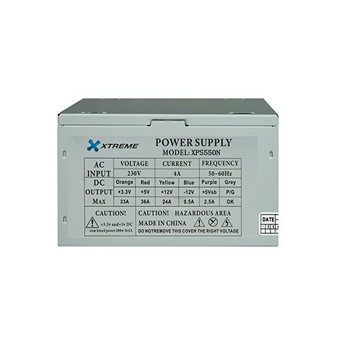 XTREME XPS550N ATX POWER SUPPLY 24+8 PIN SATA POWER WITH POWER CORD