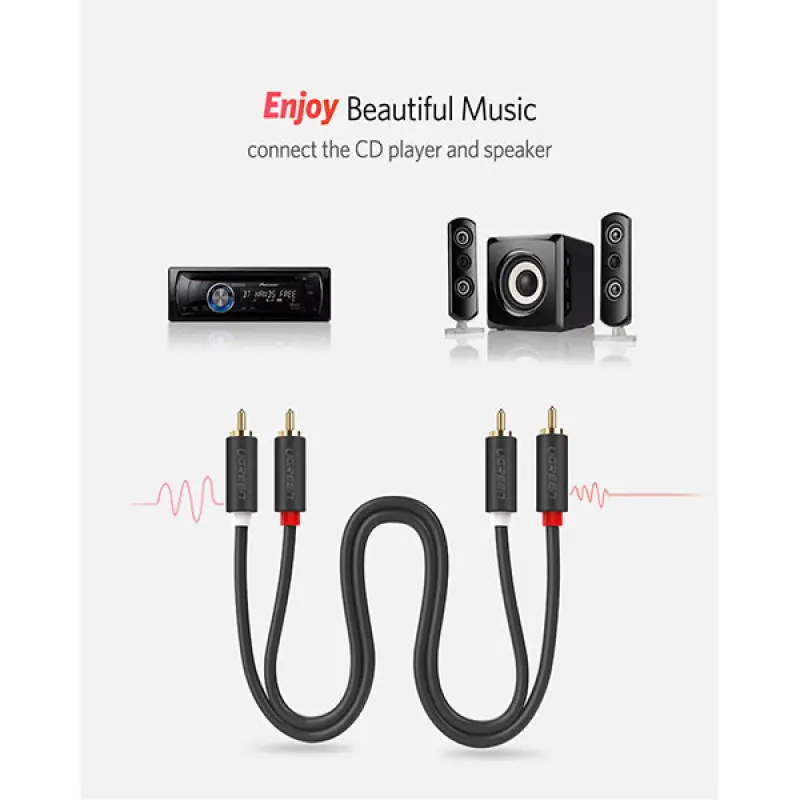 UGREEN AV104 (10520) 2x RCA to 2x RCA Cable - 5M