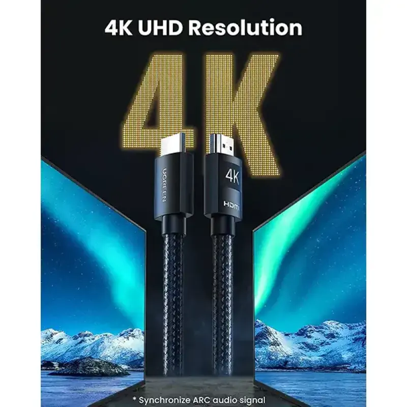 UGREEN HD119 (30999) 4K HDMI Male to Male Braided Cable - 1M