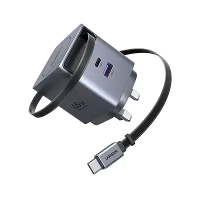 UGREEN X615 (65826) 65W GaN Fast Charger with Retractable Cable