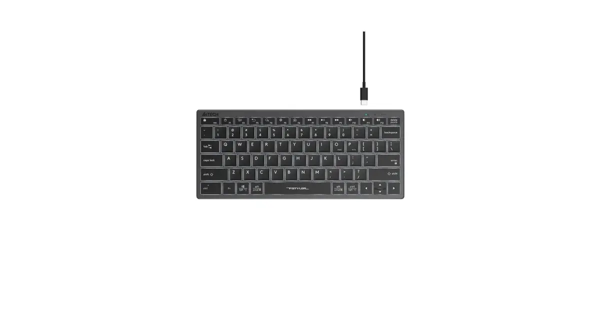 A4Tech Fstyler FX61 Scissor Switch USB Type-C Wired Keyboard