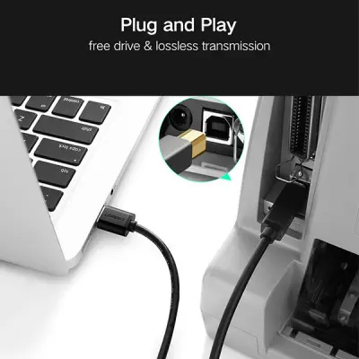 UGREEN US210 (30753) USB 3.0 AM to BM Print Cable - 1M
