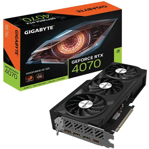 GIGABYTE NVIDIA GV-N4070WF3OC-12GD Graphics Card
