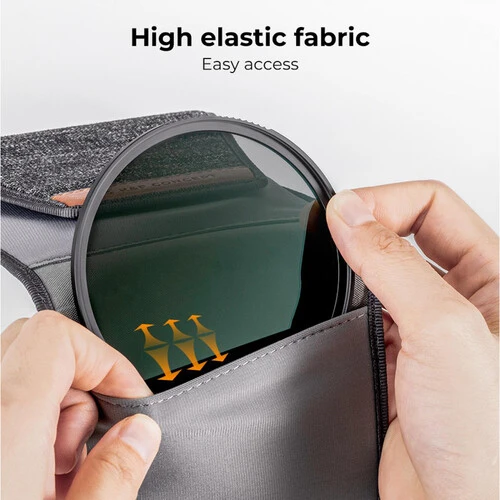 K&F Concept 3-Pocket Lens Filter Case – Holds Filters Up to 82mm – Compact Protective Storage for Camera Filters KF13.138