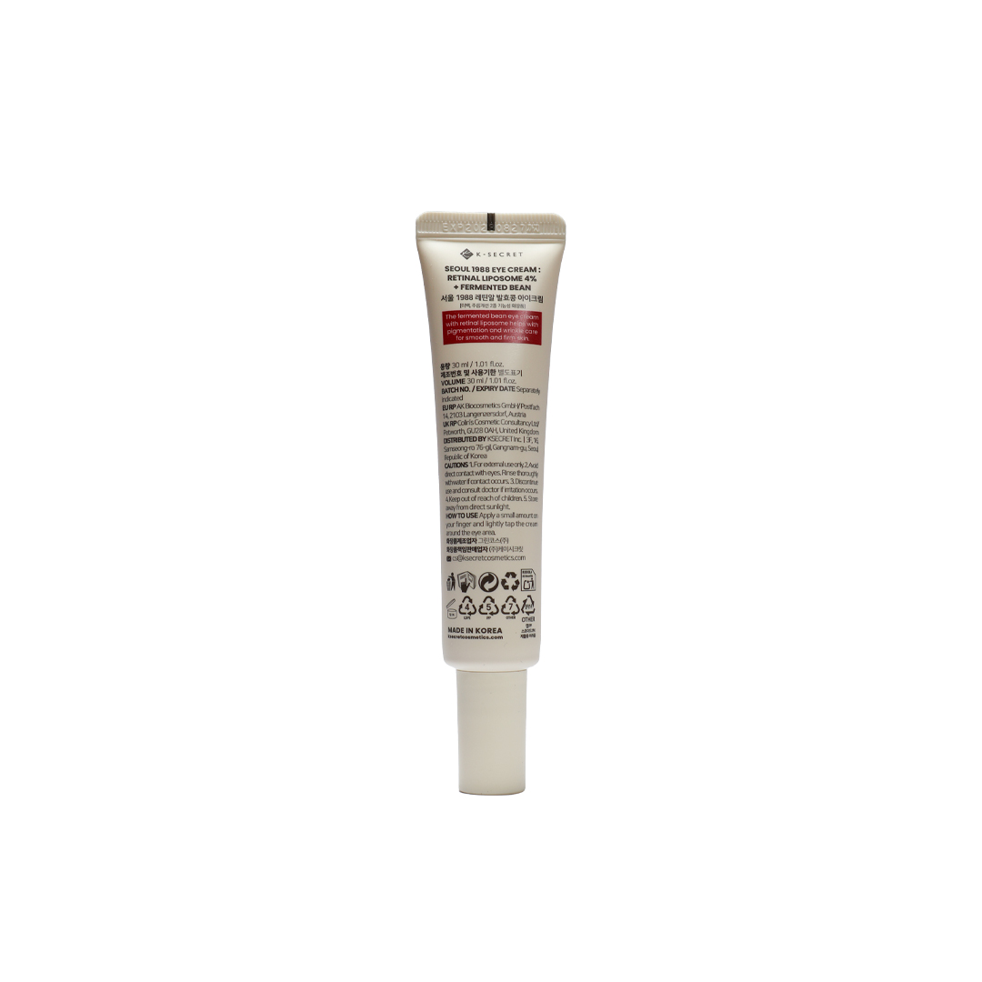 K-SECRET Seoul 1988 Eye Cream : Retinal Liposome 4% + Fermented Bean 30 ml