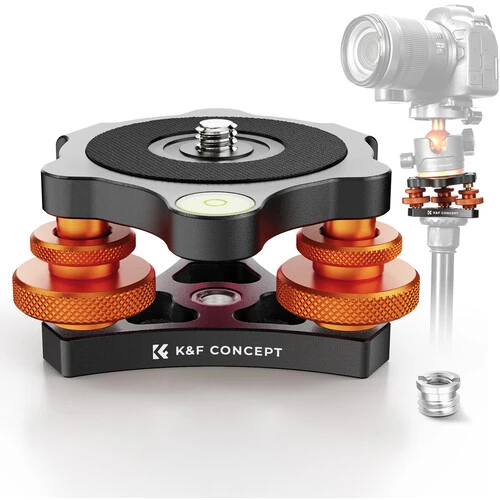 K&F Concept 31.104 Tri-Wheel Tripod Leveling Base
