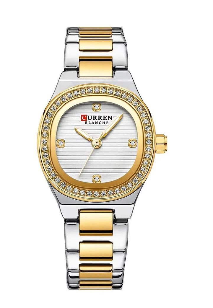 CURREN 9101 Casual Quartz Stainless Steel Luminous Ladies Watch-White