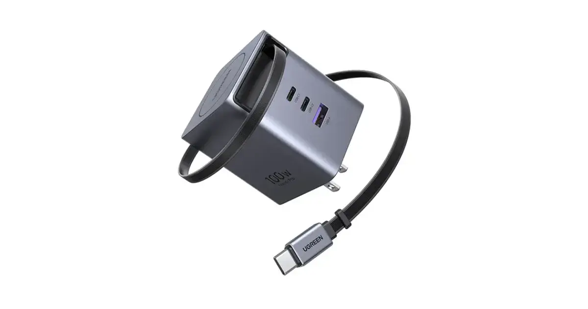 UGREEN X616 (65827) 100W GaN Fast Charger with Retractable Cable