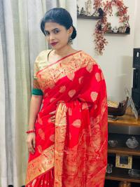 সিল্ক কাতান শাড়ি
