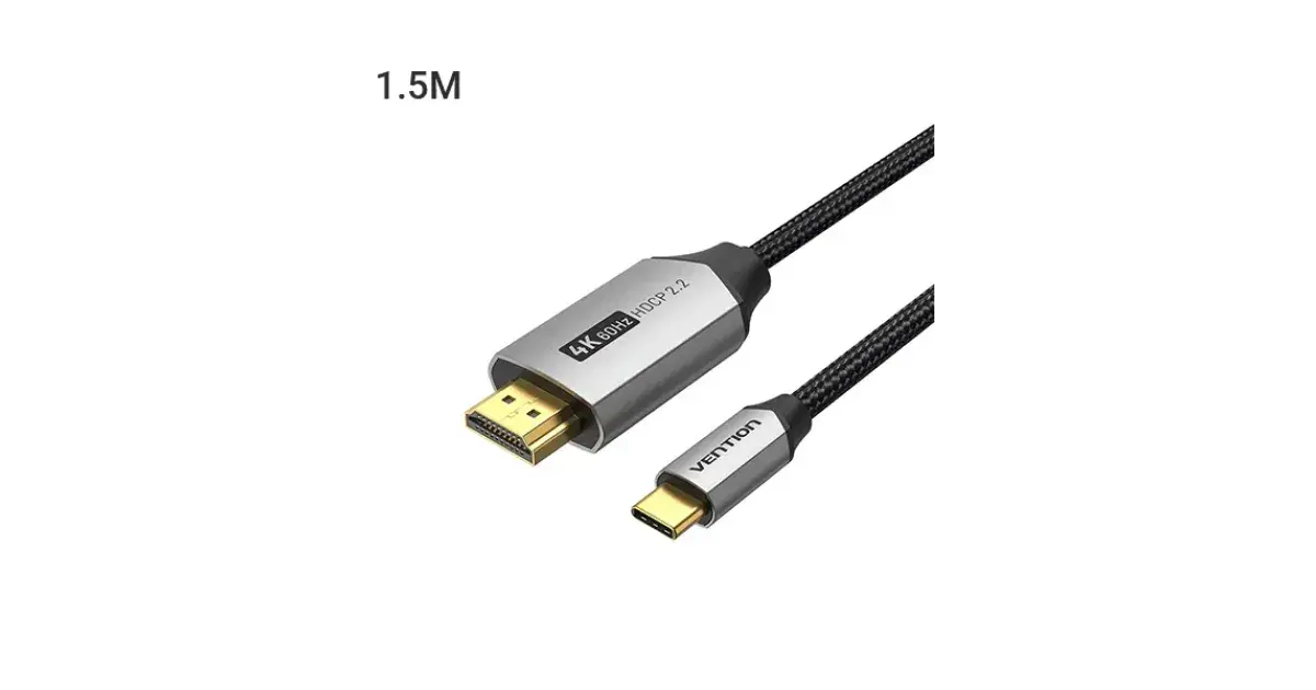 Vention CRBBG USB-C To HDMI Cotton Braided Cable - 1.5M