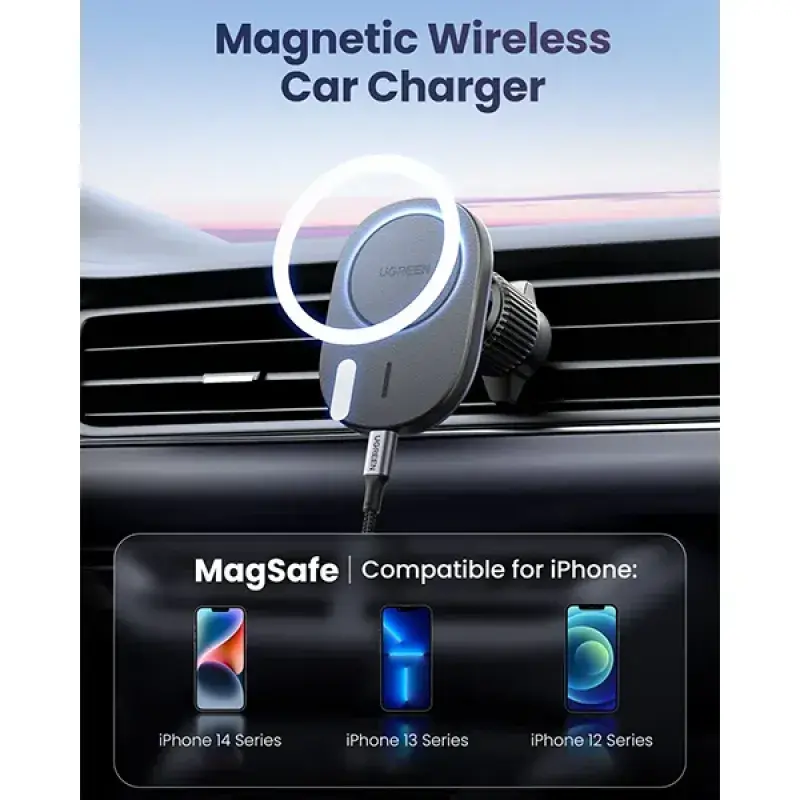 UGREEN CD345 (15120) 15W Magnetic Car Wireless Charger