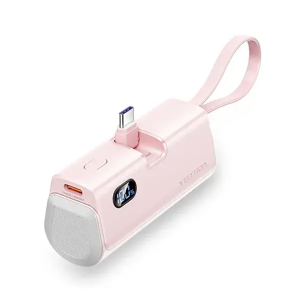 VENTION FHQP0 LED Display 4800mAh Power Bank - Pink