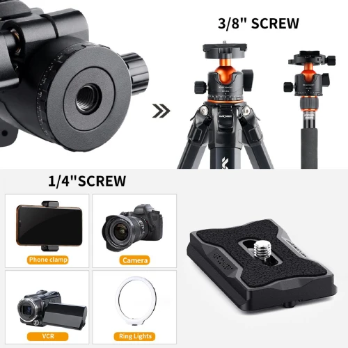 K&F Concept KF31.035 Metal Tripod Ball Head