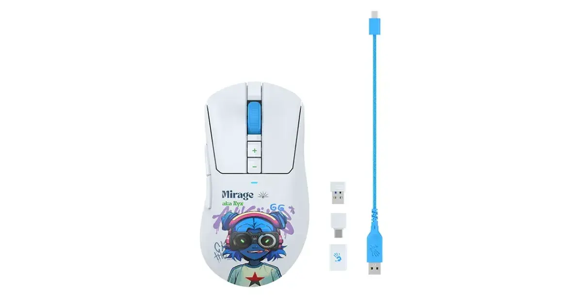 A4Tech Bloody R73 Pro Nyx Mirage Dual Mode Wireless + USB Type-C Gaming Mouse
