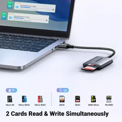 UGREEN CM401 (80887) USB-A to SD/TF Memory Card Reader