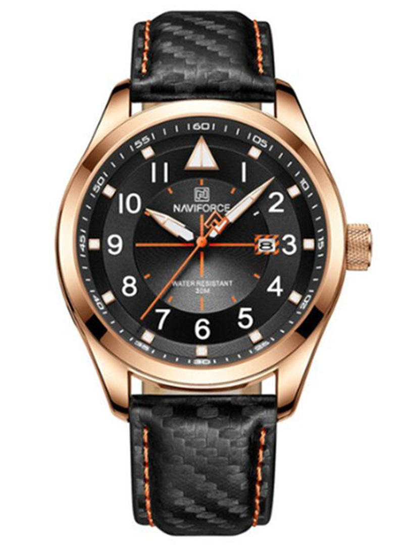Naviforce NF8022RGBB Quartz Men’s Watch-RoseGold Black