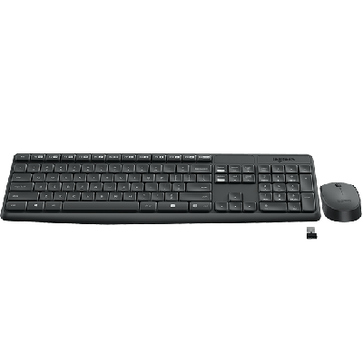 Logitech MK235 Wireless Combo Keyboard and Mouse Black