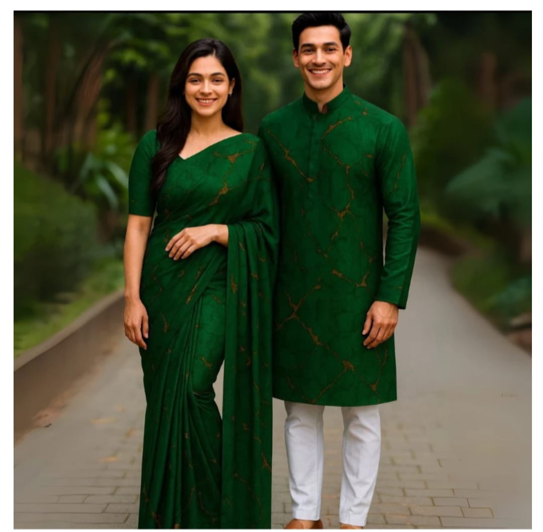 Eid Special Couple Sharee Panjabi Combo