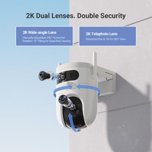 EZVIZ CS-H9C (3MP+3MP) Dual Lenses Outdoor WiFi Camera