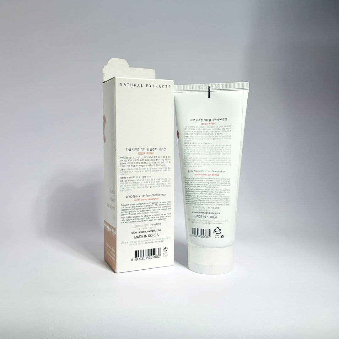 Dabo Natural Rich Foam Cleanser Argan 180ml