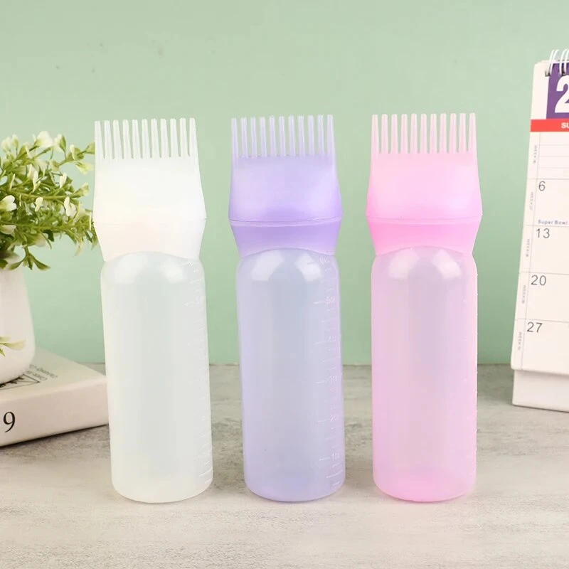 1pcs Hair Oil Applicator Multi-functional Hair Dyeing Treatment Oil Cream Shampoo Bottle Oil Coloring Dispensing Applicator Brush
