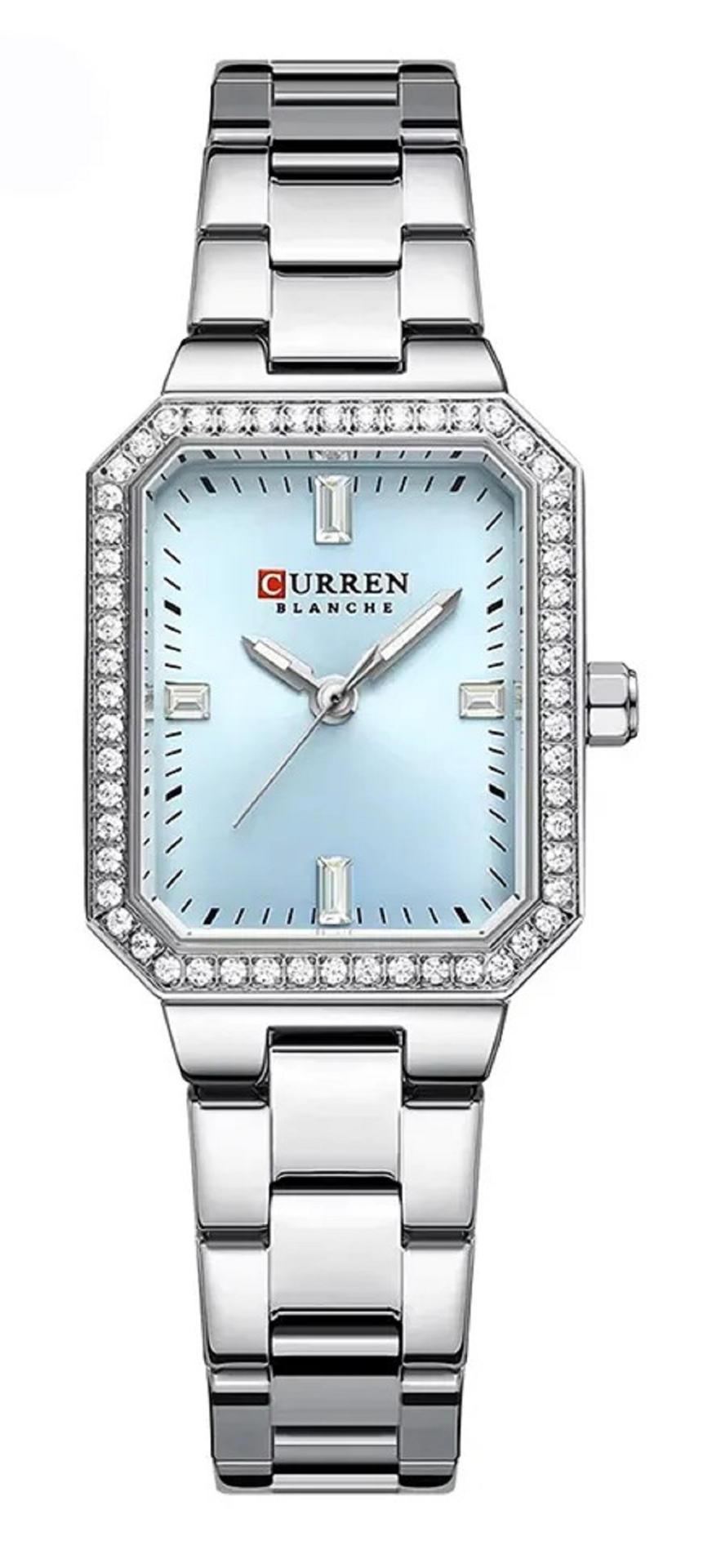 CURREN 9102 Casual Quartz Stainless Steel Ladies Watch- Silver