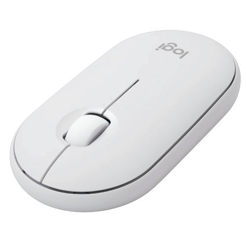 Logitech M350s Pebble Mouse 2 Wireless and Bluetooth Mouse Tonal White