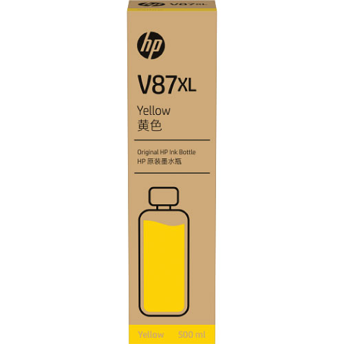 HP V87XL 500-ml Yellow Bottled Ink Cartridge