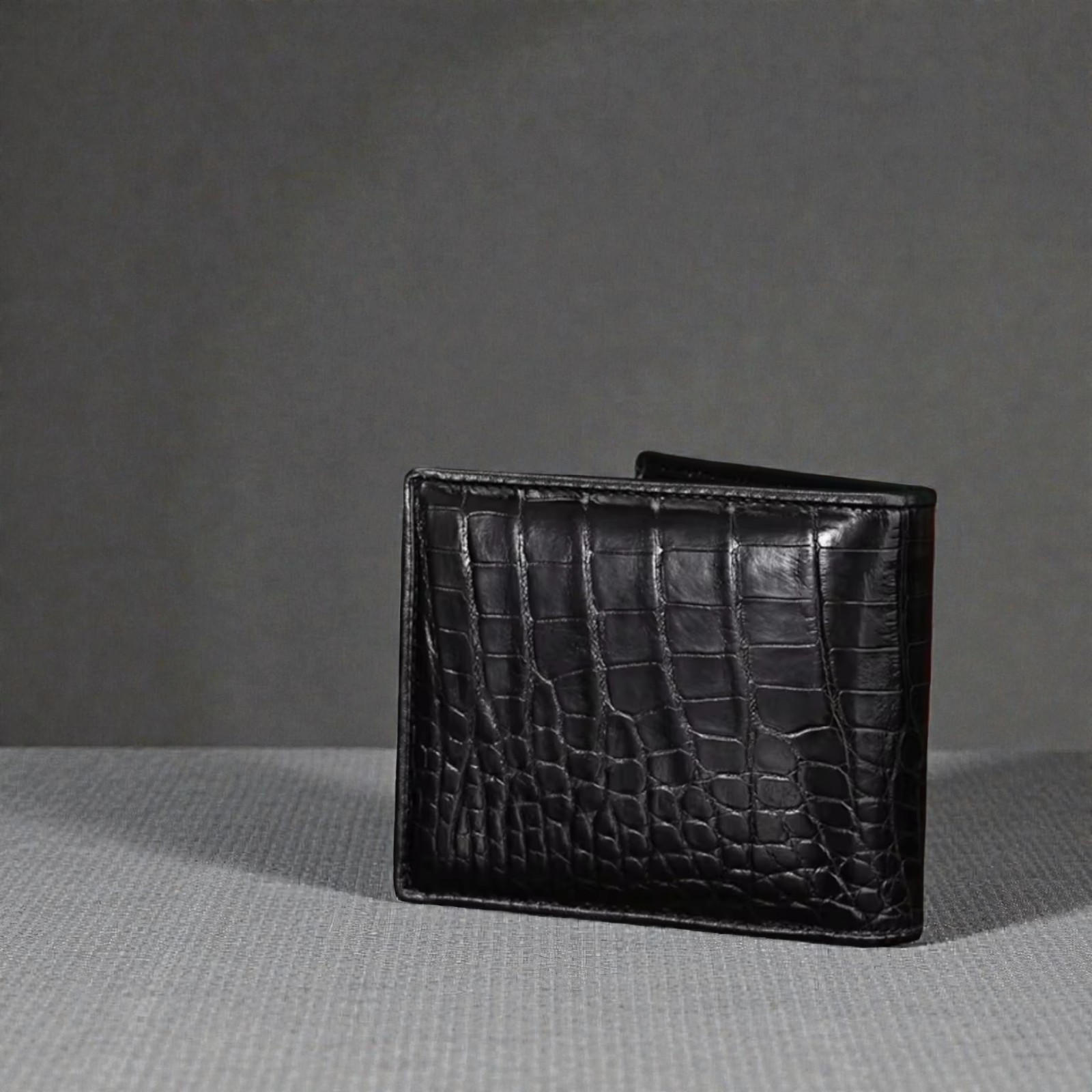 ZAYS Premium Handcrafted Crocodile Embossed Leather Bifold Wallet for Men And Women - Super Slim Durable Stylish Short Wallet - ZSW122-Black