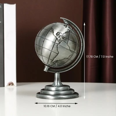 World Map 3D Rotating Glove Decoration Gift-Silver & Eiffel Tower Metal Showpiece Decoration Gift