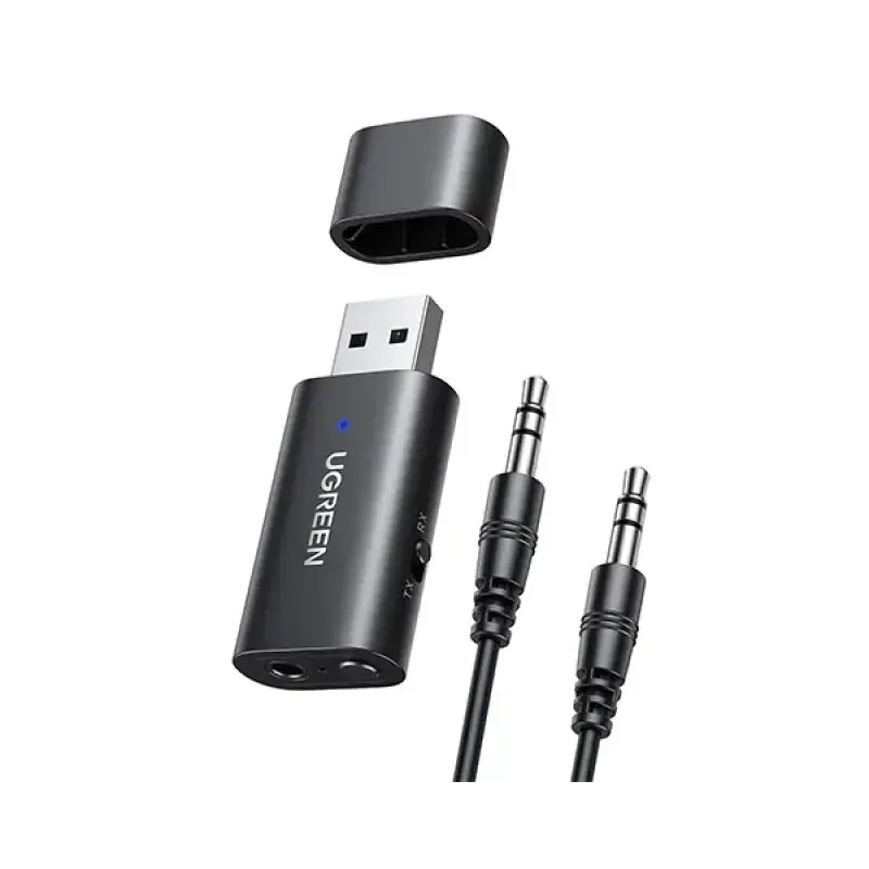 UGREEN CM523 (60300) USB 2.0 to 3.5mm Bluetooth Adapter (Transmitter/Receiver) with Audio Cable