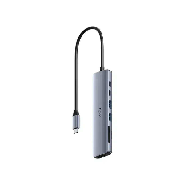 CUDY UH407 - USB-C to 7-IN-1 SD/TF with 4K HDMI