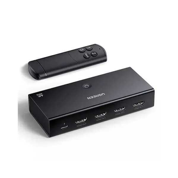 Ugreen CM598 (15376) 4k 60Hz 3 In 1 Out HDMI Splitter