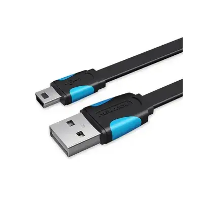 Vention VAS-A14-B150 Flat Male USB 2.0 A to Mini 5 Pin Cable - 1.5M
