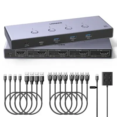 UGREEN AK701 (55397) 4 In 1 Out HDMI KVM Switch