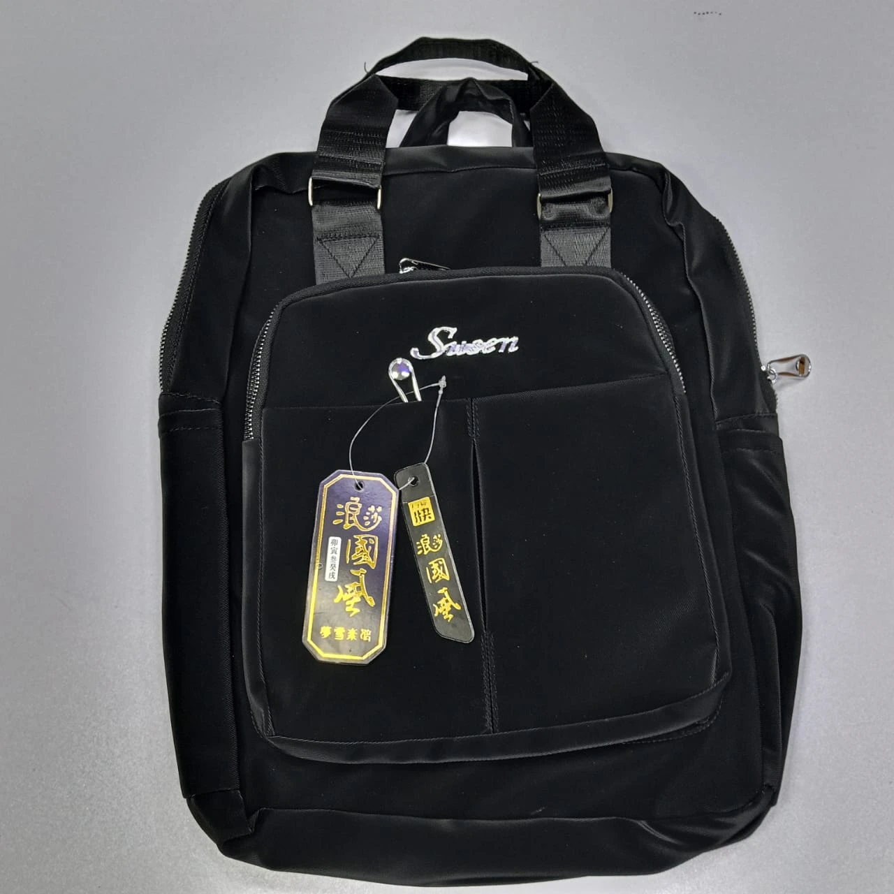 New leisure nylon ladies CHINA Bagpack (Black)