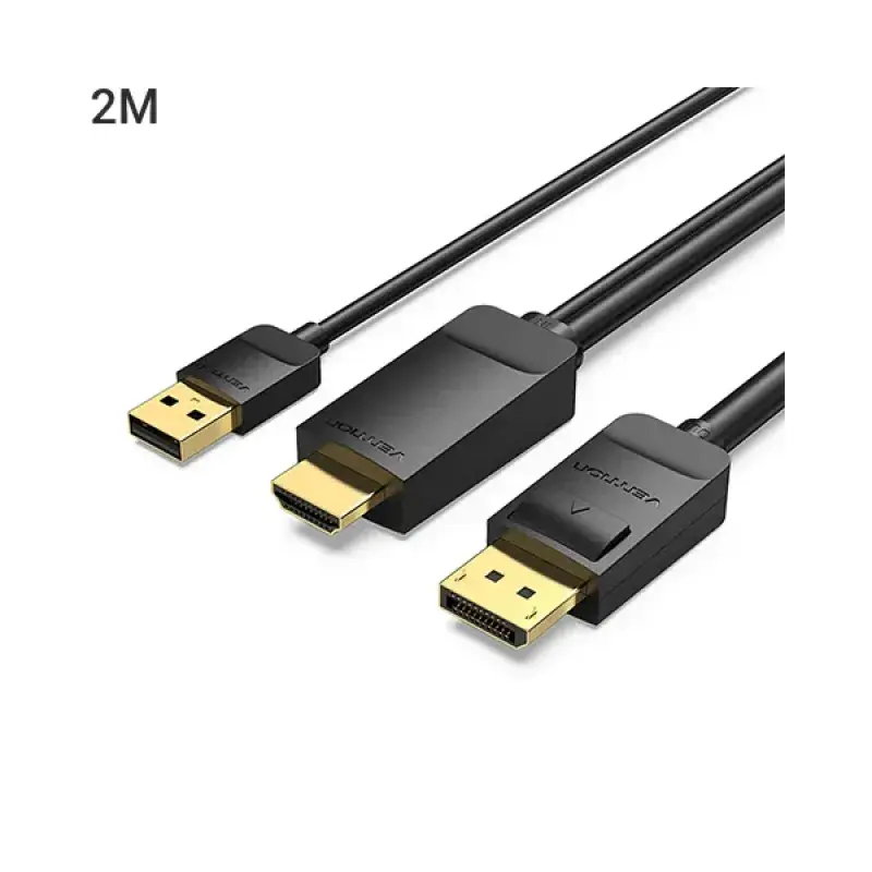 Vention ABJBH HDMI-A Male to DP Male HD Cable - 2M