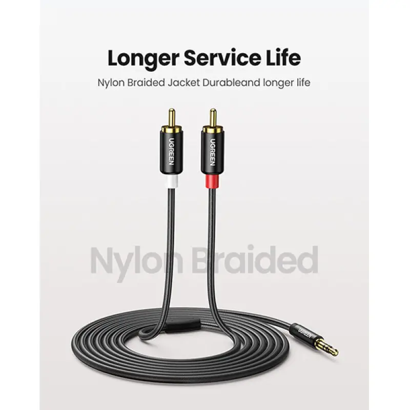UGREEN AV116 (10591) 3.5mm to 2x RCA Cable - 5M