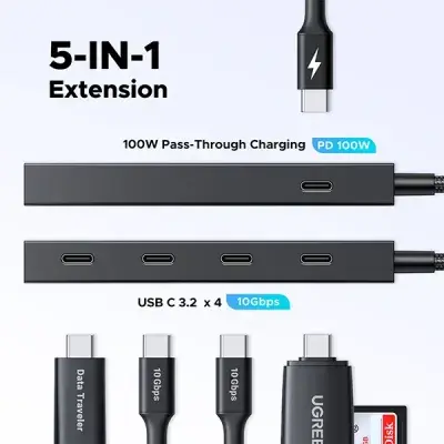 UGREEN CM806 (55334) USB-C To 4xUSB-C 3.2 HUB With PD