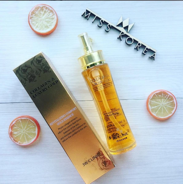 3W Clinic Collagen & Luxury Gold Revitalizing Comfort Gold Essence 24k Gold 150ml | Korea