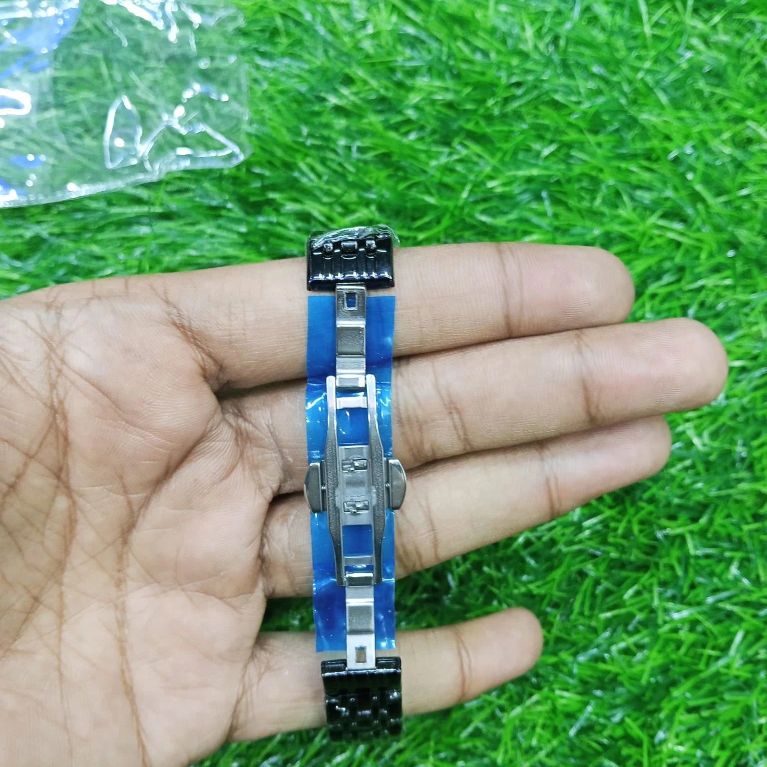 Butter Fly Lock Olievs Stainless Steel fashionable Couple watches +1pcs chain cutter+ 2 pcs battery Full Black