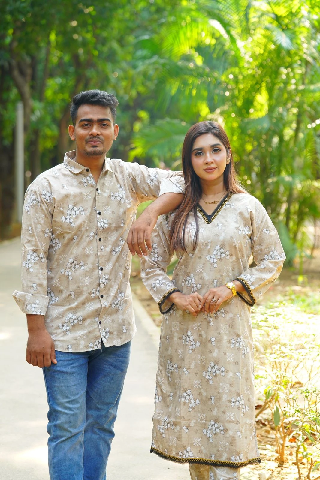 Matching Couple Dress | 2 Pcs and shirt