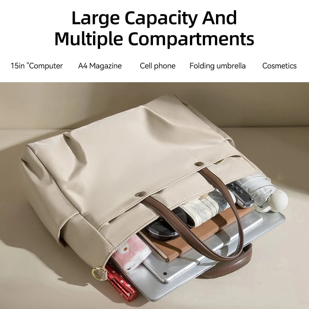 Women's Tote Bag Large Capacity 14 Inch & 15.6 Inch Laptop Shoulder Bag, Single Shoulder Handbag Crossbody Work Tote Bag