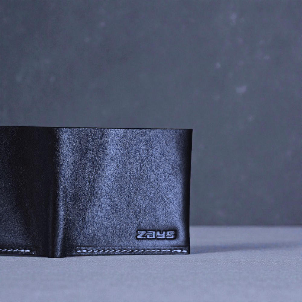 Zays Handcrafted Premium Eco-Friendly Leather Bifold Wallet - Slim Durable and Stylish Short Wallet for Unisex ZSW109-White Suta