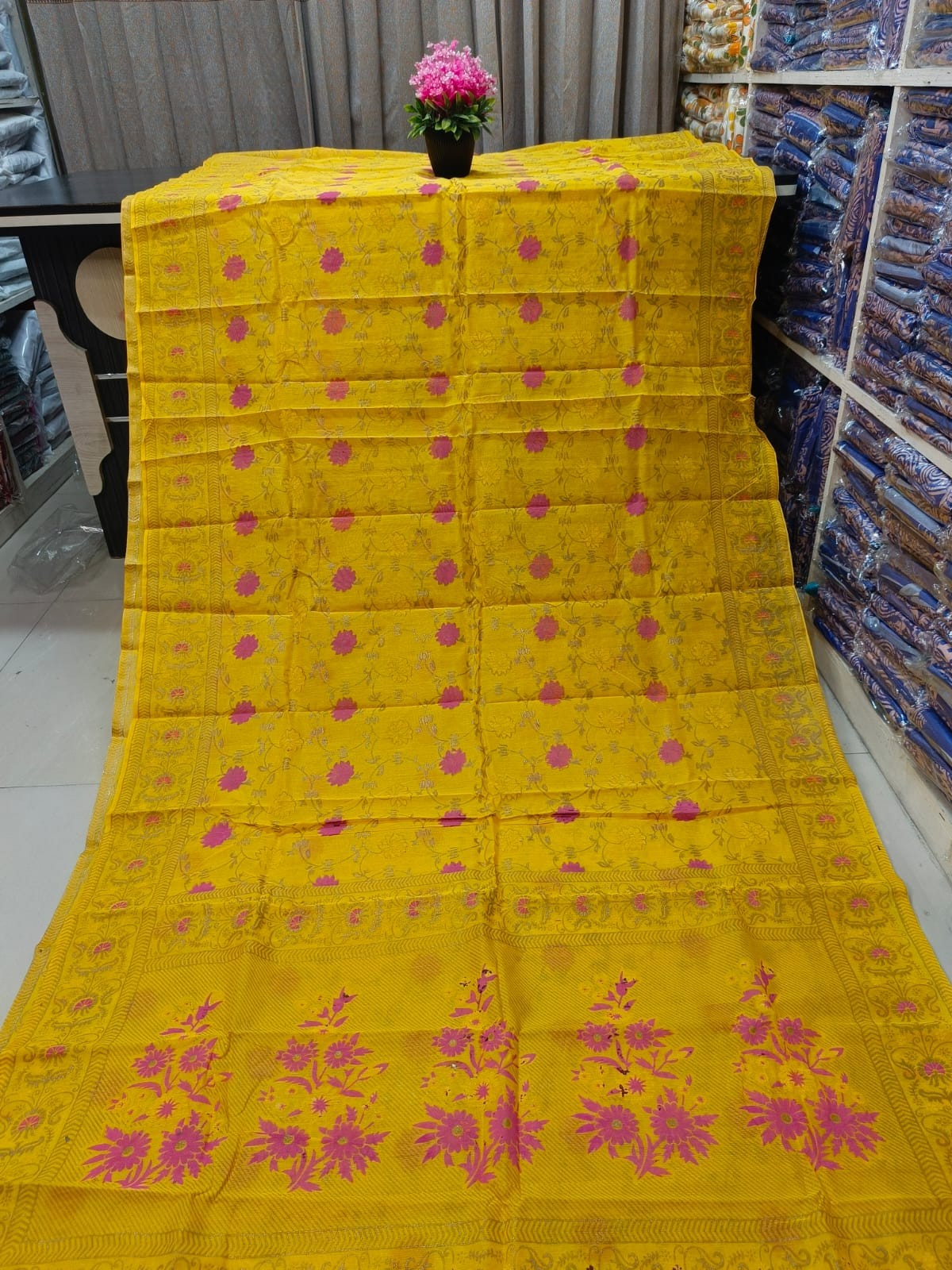 Half Silk Skin Print Sharee
