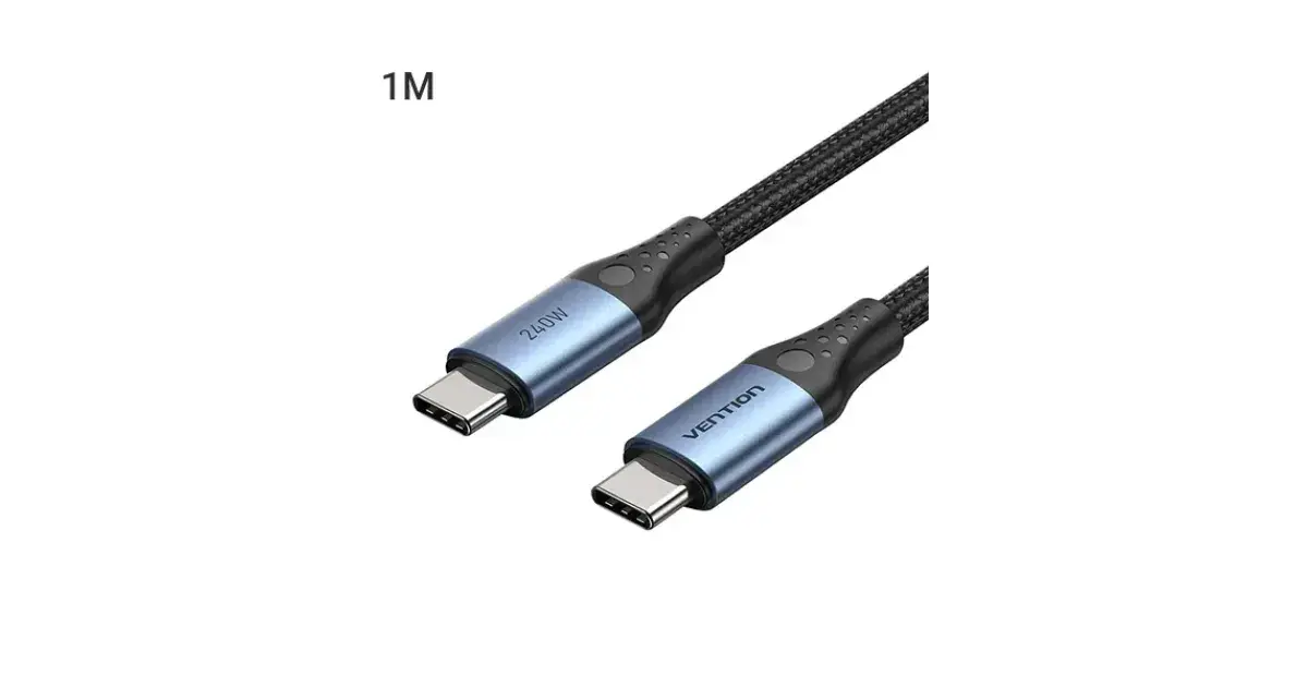 Vention TREBF 5A USB 2.0 Type-C to C Male Aluminum Alloy Cable - 1M